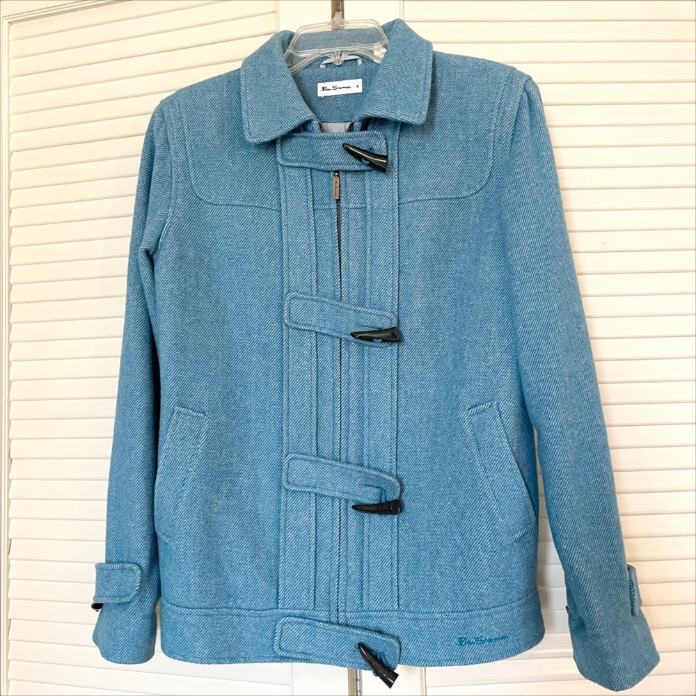 Ben Sherman Blue Wool Blend Coat Size S